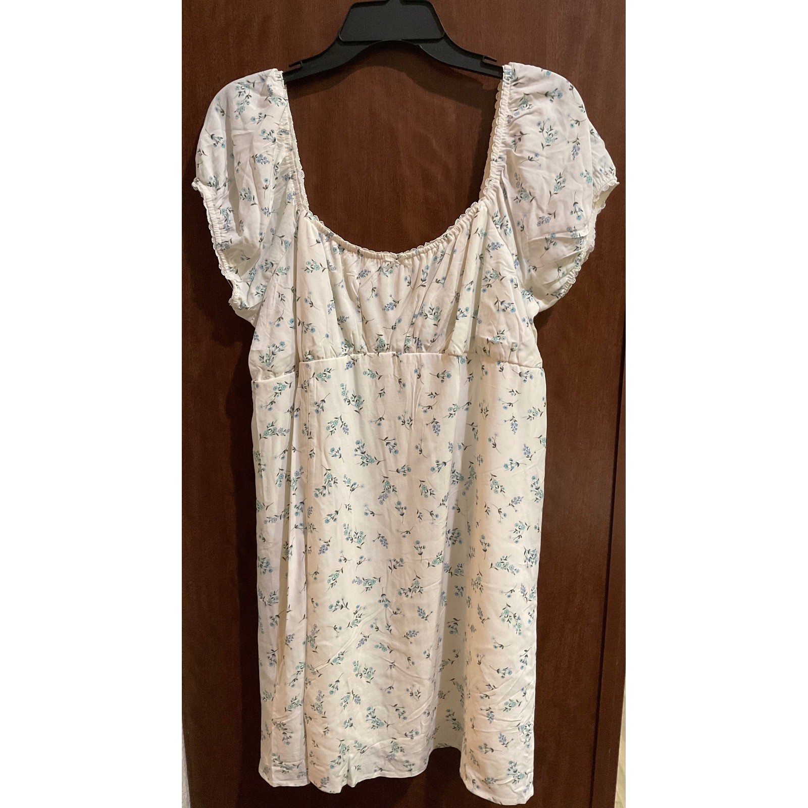 No Boundaries Fit and Flare Dress with Puff Sleeves, Women’s size XL – H-050