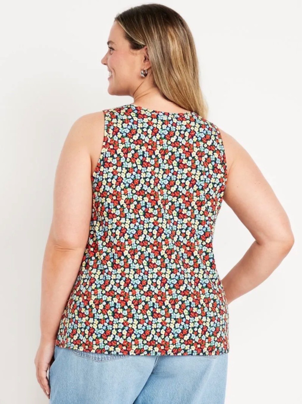 Old Navy Women’s Luxe Sleeveless T-Shirt Tank Top Floral Size XS S M L XL XXL 2X