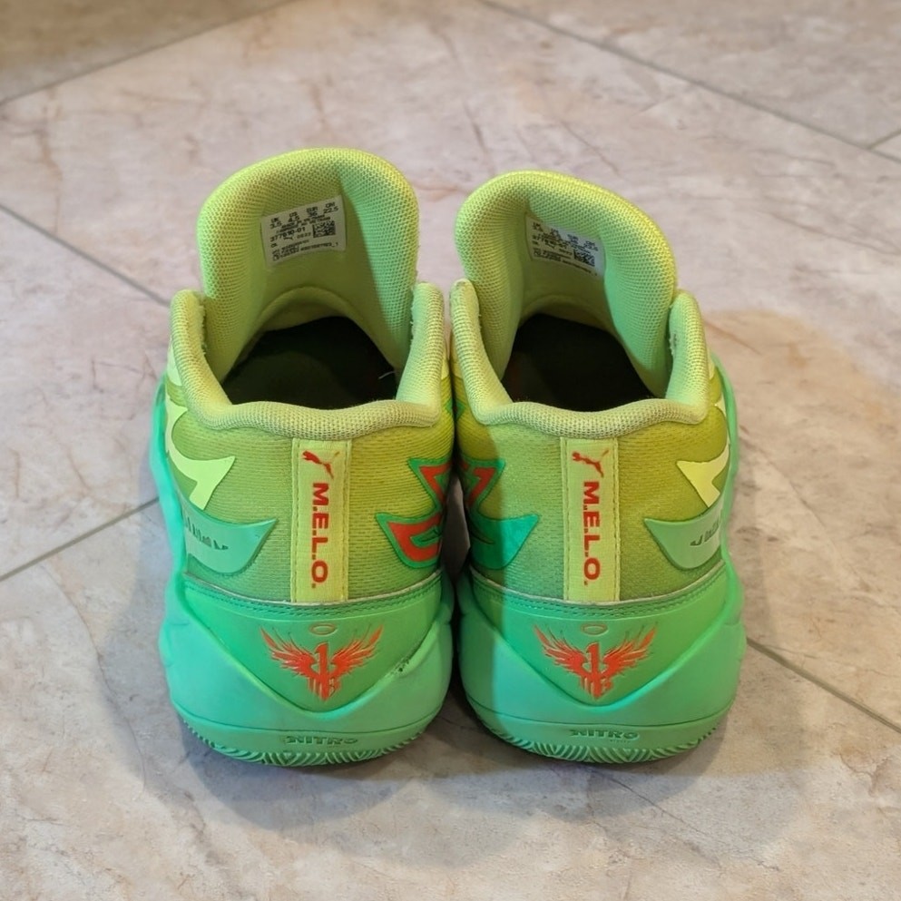 Rare Nickelodeon x Puma LaMelo Ball MB.02 ‘Slime’ Shoes Sneakers Kids 4.5