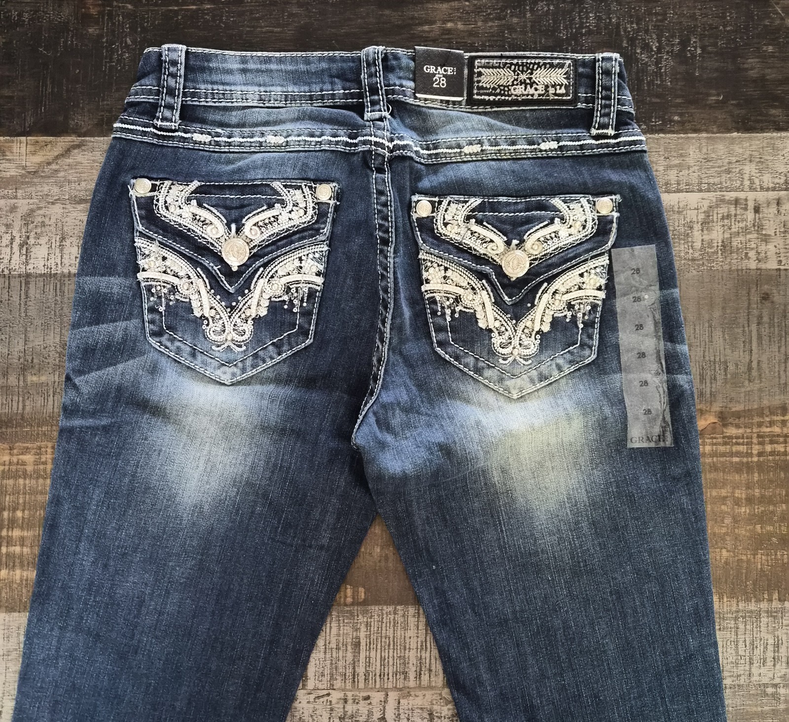 GORGEOUS Grace In L.A. Regular Fit Bootcut Jeans ~ SZ 30″ & 33″ Inseam ~ BNWT!
