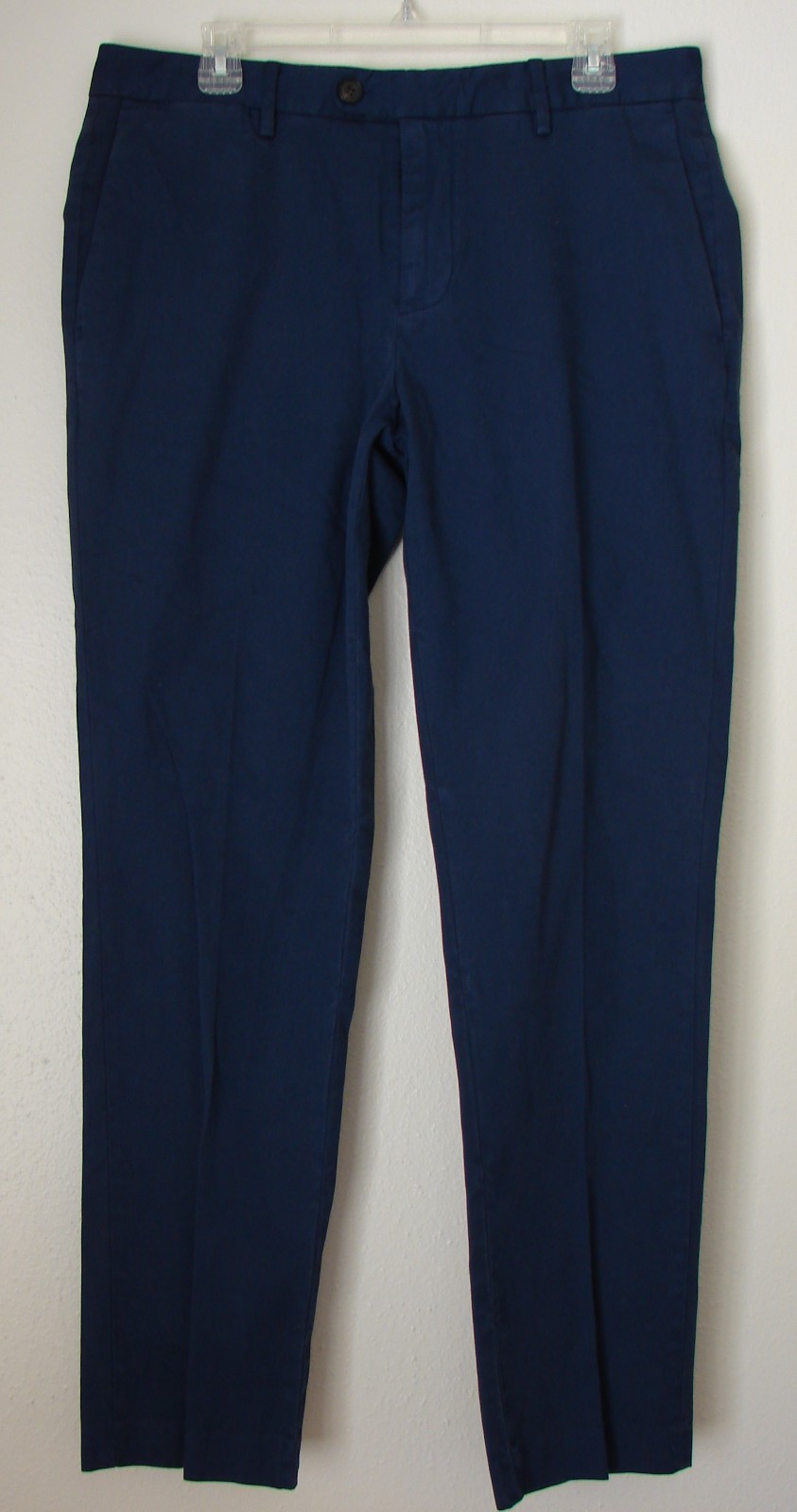 NWOT Navy Blue Slim Fit Stretch Italian Chinos from Bonobos, Size 33 X 32