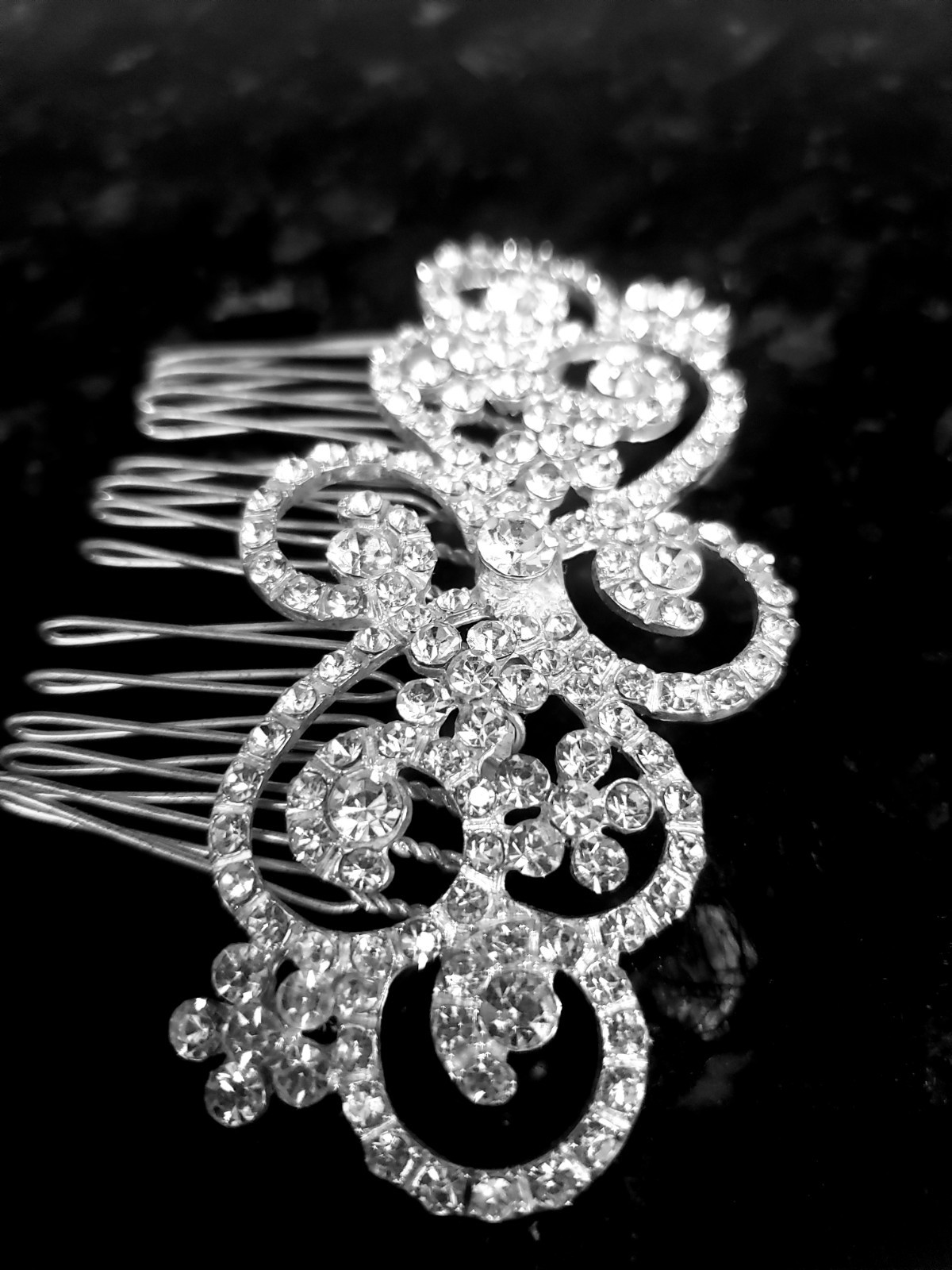 Wedding Hair Comb Bride Crystal Rhinestone Women Hairpins Bridal Headpiece