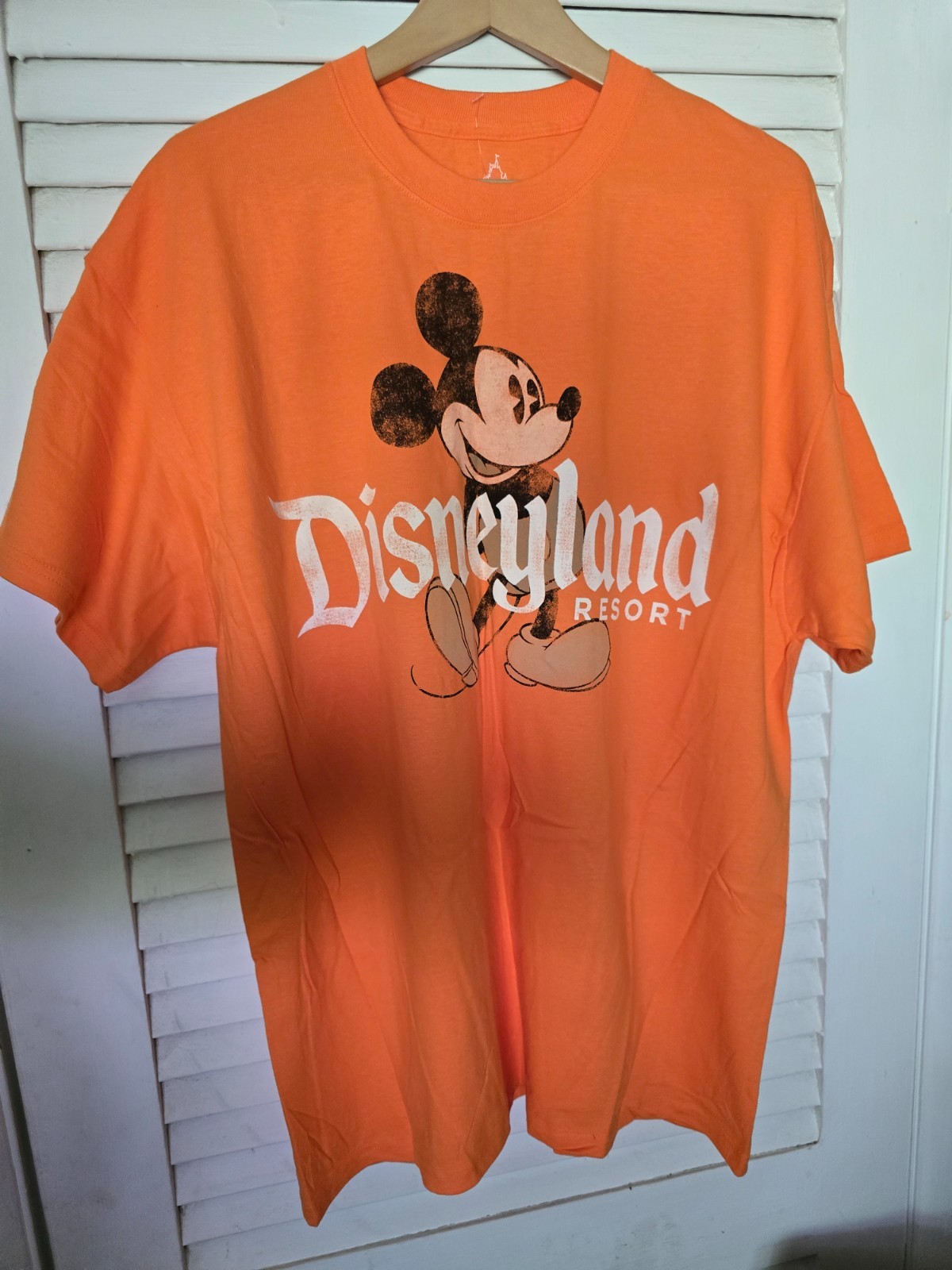 Disneyland Resort Mickey Mouse T Shirt Adult XL Orange Classic Vintage Retro