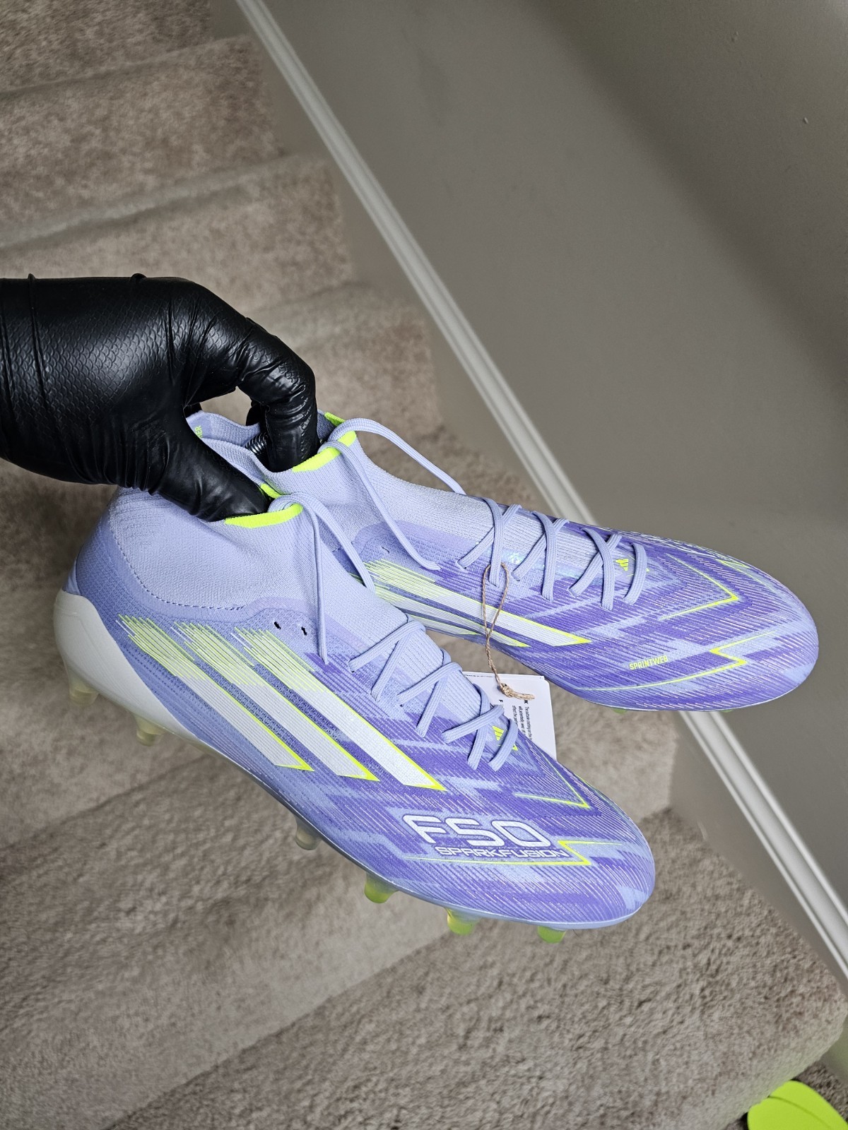 Adidas F50 Sparkfusion Elite Mid FG AG Blaze Pack Soccer Cleats JH7648 Sz 9.5