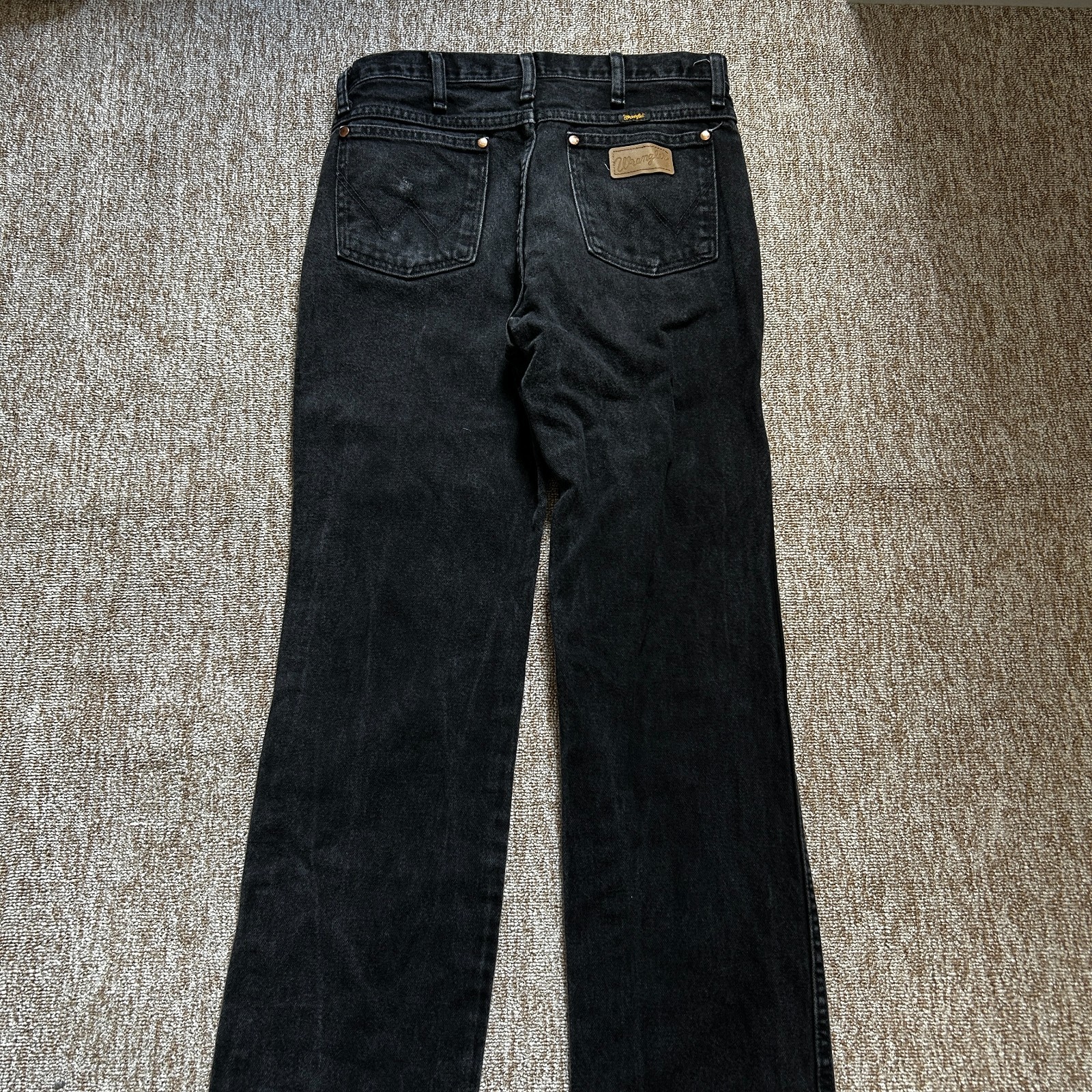 Wranger 936WBK Jeans Mens W32 L30 Black Regular Fit Straight Leg Denim