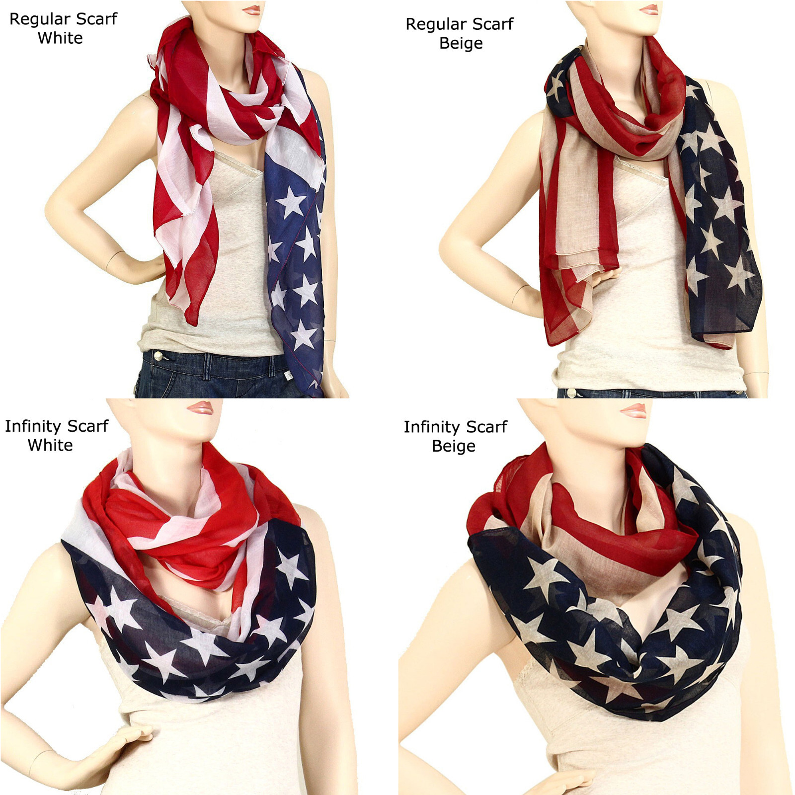 Large USA American Flag Scarf Beach Wrap Soft Lightweight 72″ X 36″