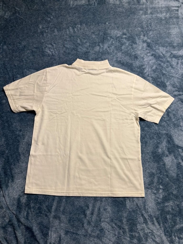 PGA Tour Originals Mock Neck Shirt Men’s Size M Cream Off-White Golf Tee