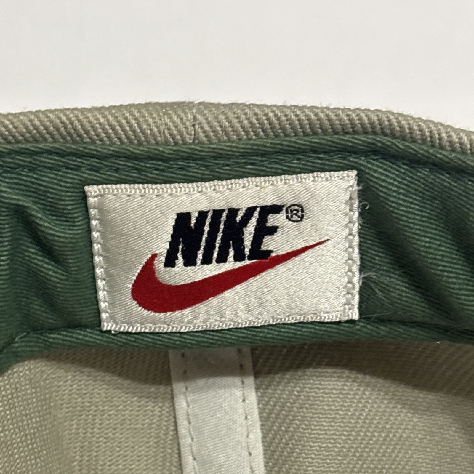 Vintage Nike Tour Hat Cap Snapback Green Tan Golf Tour Logo Golfing