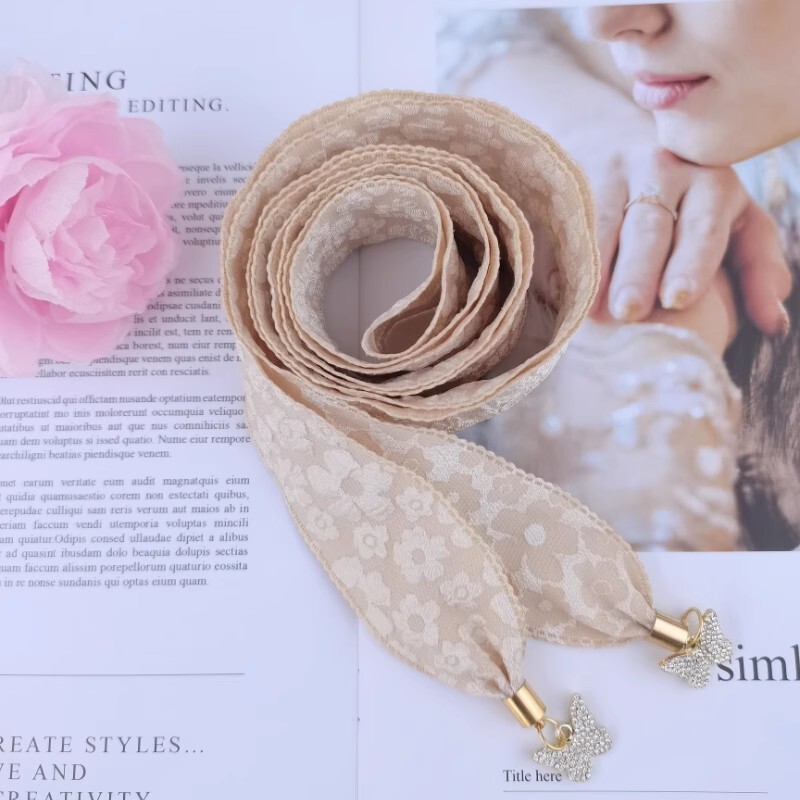 Lady Floral Ribbon Sash Waist Belts Strap Waistband Dress Shirt Decor Belts Soft