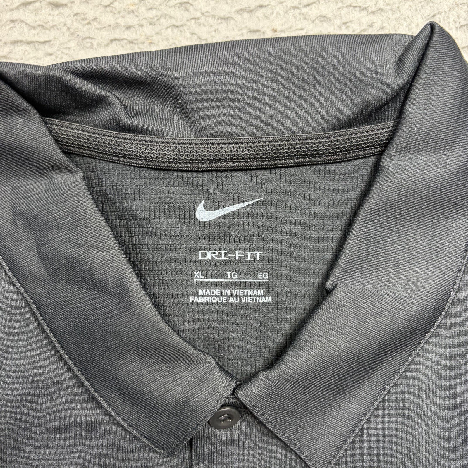 Nike Franchise Polo Shirt Mens XL Black Dri-Fit Short Sleeve Athletic Fit CI4470
