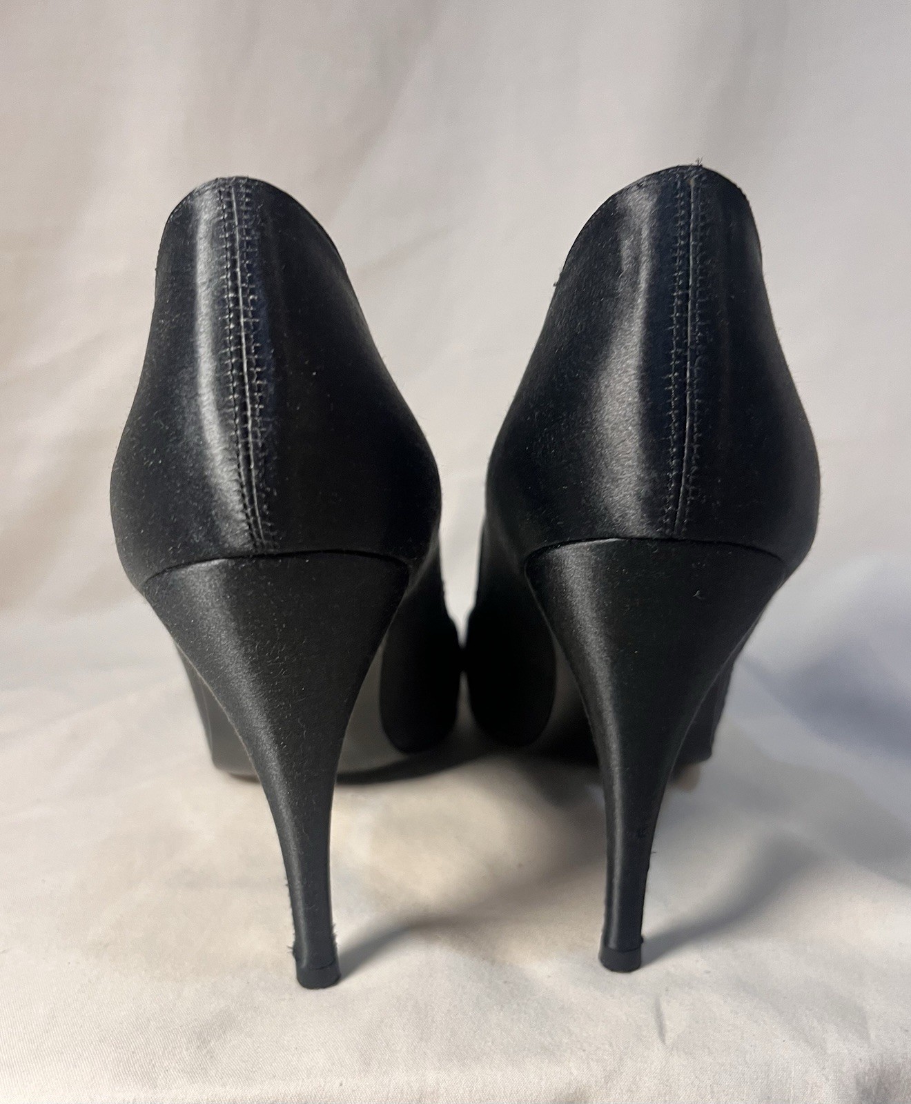 STUART WEITZMAN for Mr. Seymour | Satin Black Stilettos | Collector’s Vintage