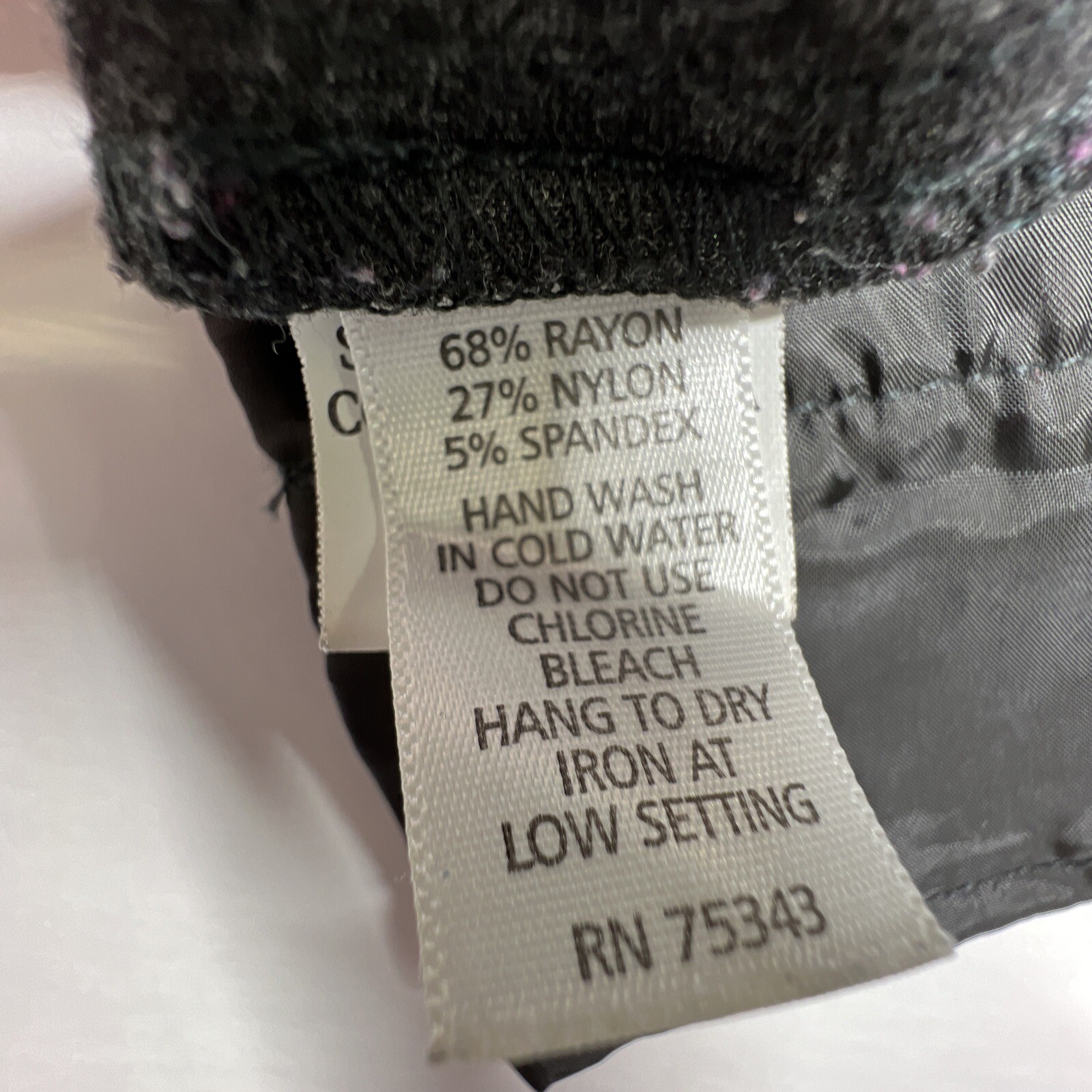 Willi Smith Womens Size 6 Rayon Nylon Spandex Blend Dark Gray Pants Zip Pocket