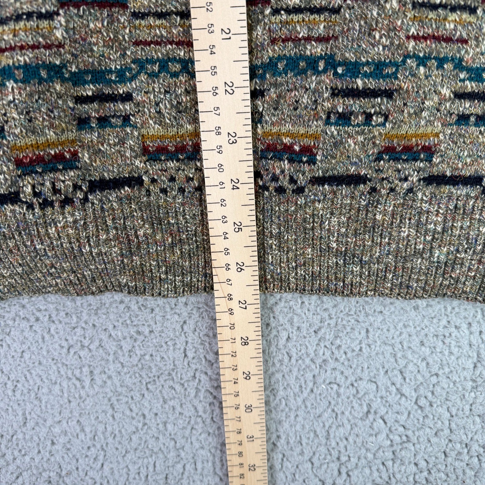 Missoni Sport Sweater Men Large Multicolor Geometric Wool Blend Made in Italy