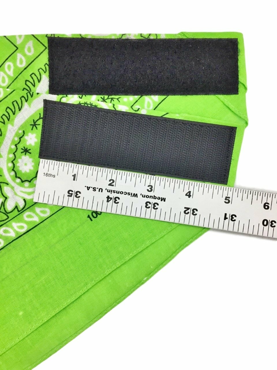 VELCRO®Brand ADJUSTABLE LIME GREEN PAISLEY FACE COVER BIKER BANDANA NECKERCHIEF