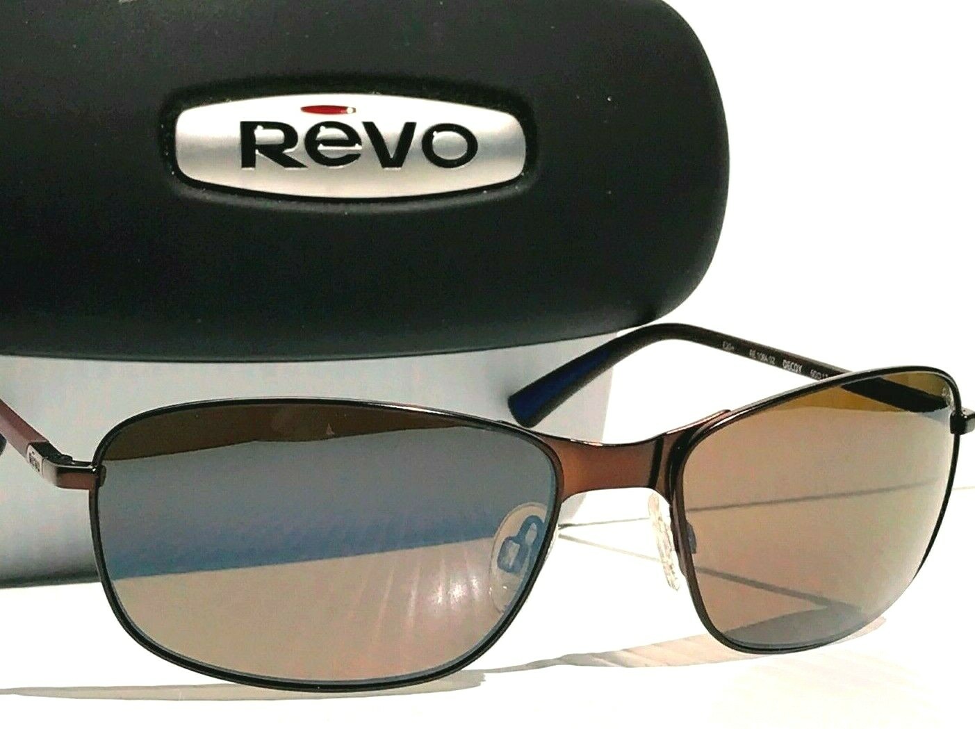 NEW REVO DECOY Copper Frame w POLARIZED Brown Tierra Golf Sunglass 1084 02 BR