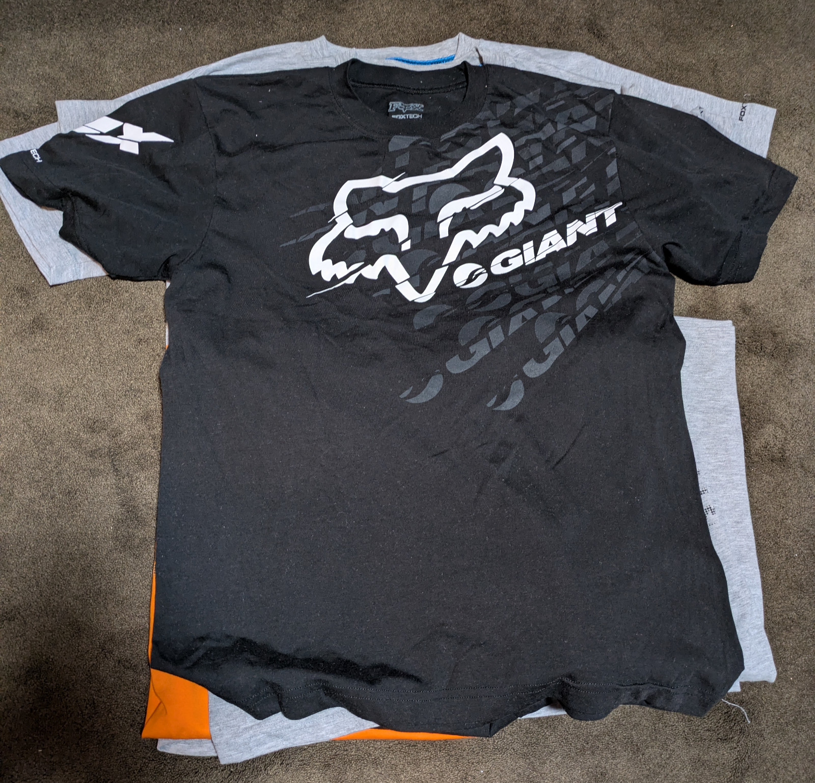 Fox Racing Tech T-Shirts, Quantity Eight, BATCH, Medium Size, Good Condition