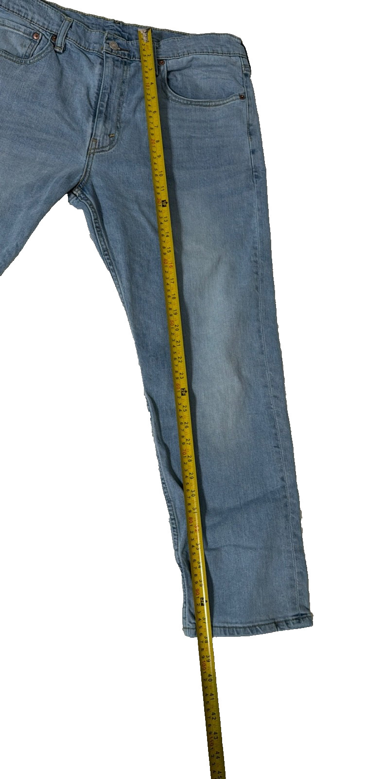 Levi’s 502 Regular Taper Jeans Men’s 36×30 Light Wash Stretch Denim Blue Casual