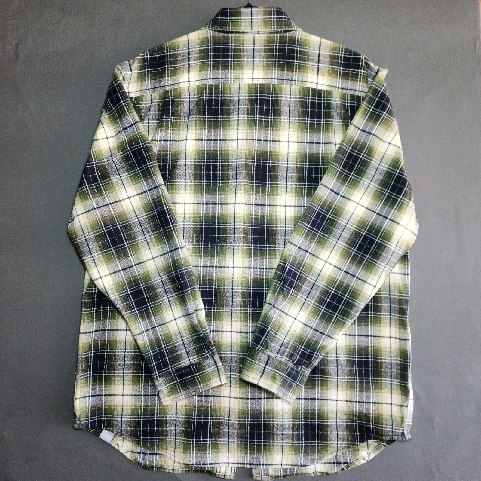 Carhartt Hubbard Plaid Flannel Shirt Original Fit Heavyweight Mens Large Green