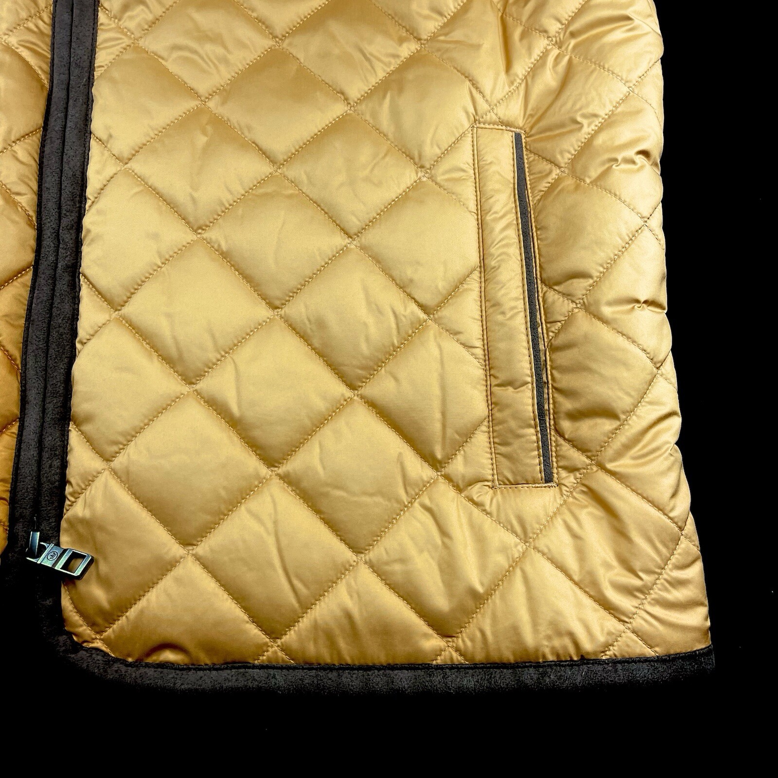 Peter Millar Crown Essex Full Zip Quilted Puffer Vest Jacket Dijon Medium $230