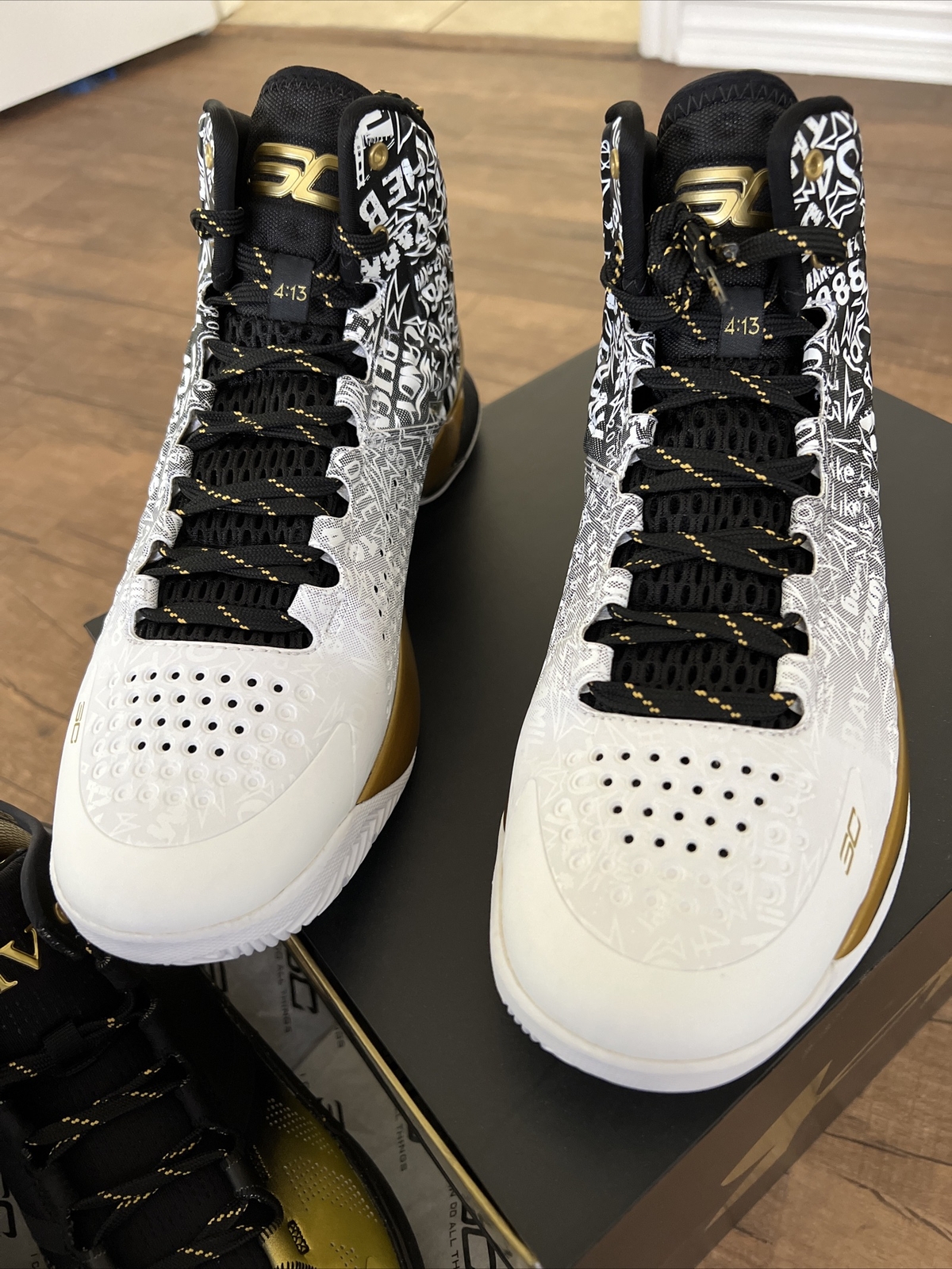 Under Armour Curry Back 2 Back B2B MVP Pack Warriors Championship Size 10.5