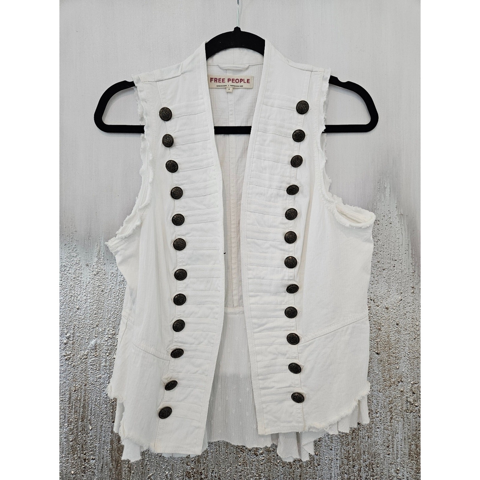 Free People Starstruck Button-Front Sleeveless Vest