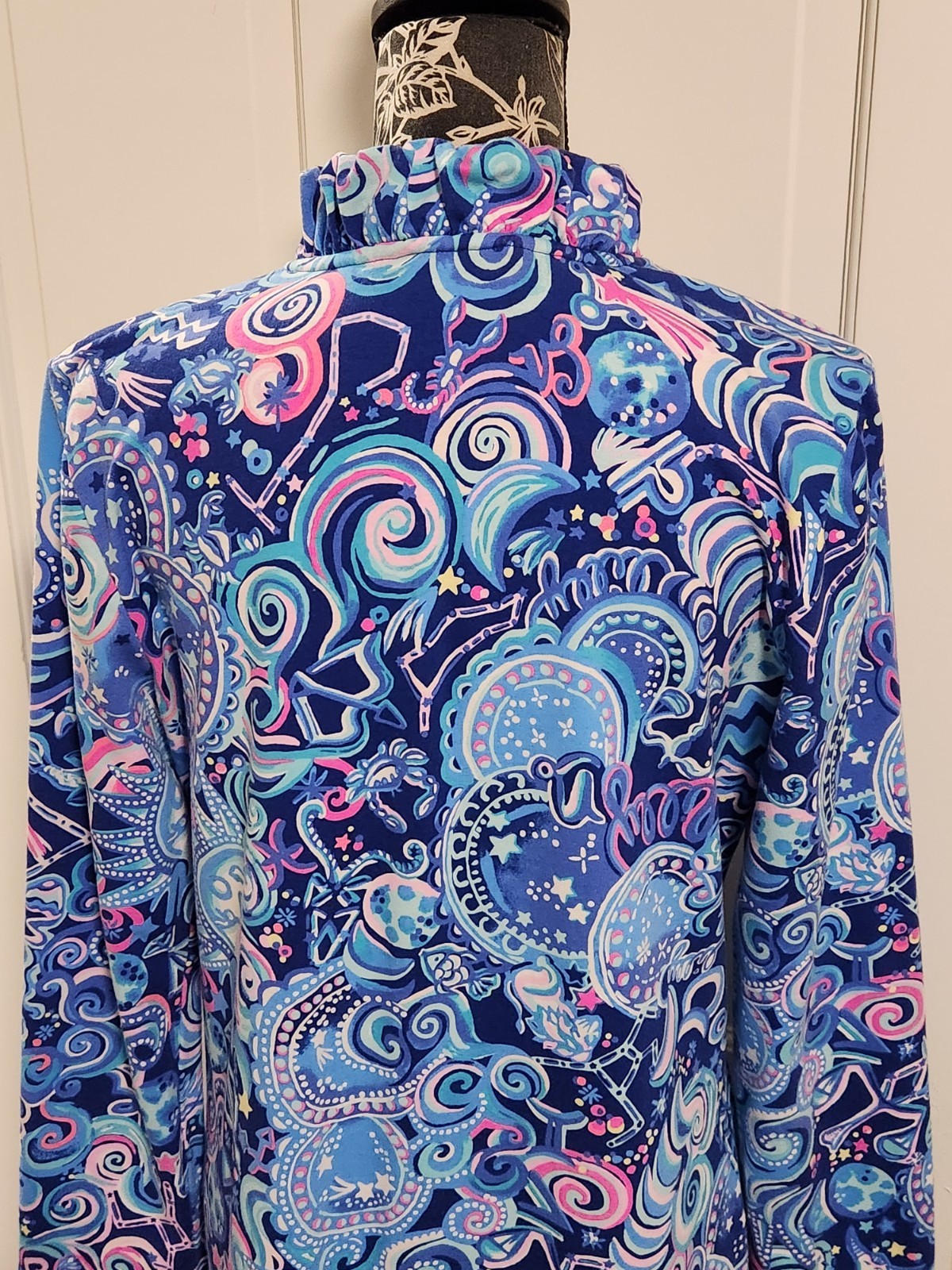 🦄LARGE VERY HTF Lilly Pulitzer🦄 – UPF 50+ Skipper Ruffle Neck Popover Dress