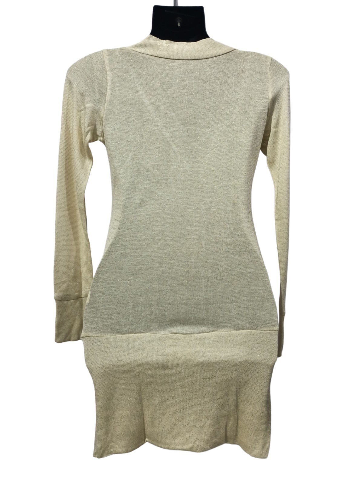 Beige Gold | M/L | Stretch Knit | Length Adjustable Length Ruched Dress