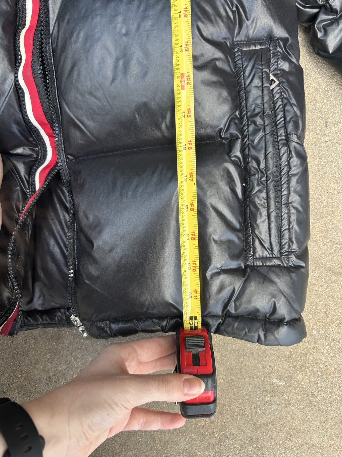 Moncler Black Insulated Zip Up Puffer Jacket with Logo & Zipper Accents