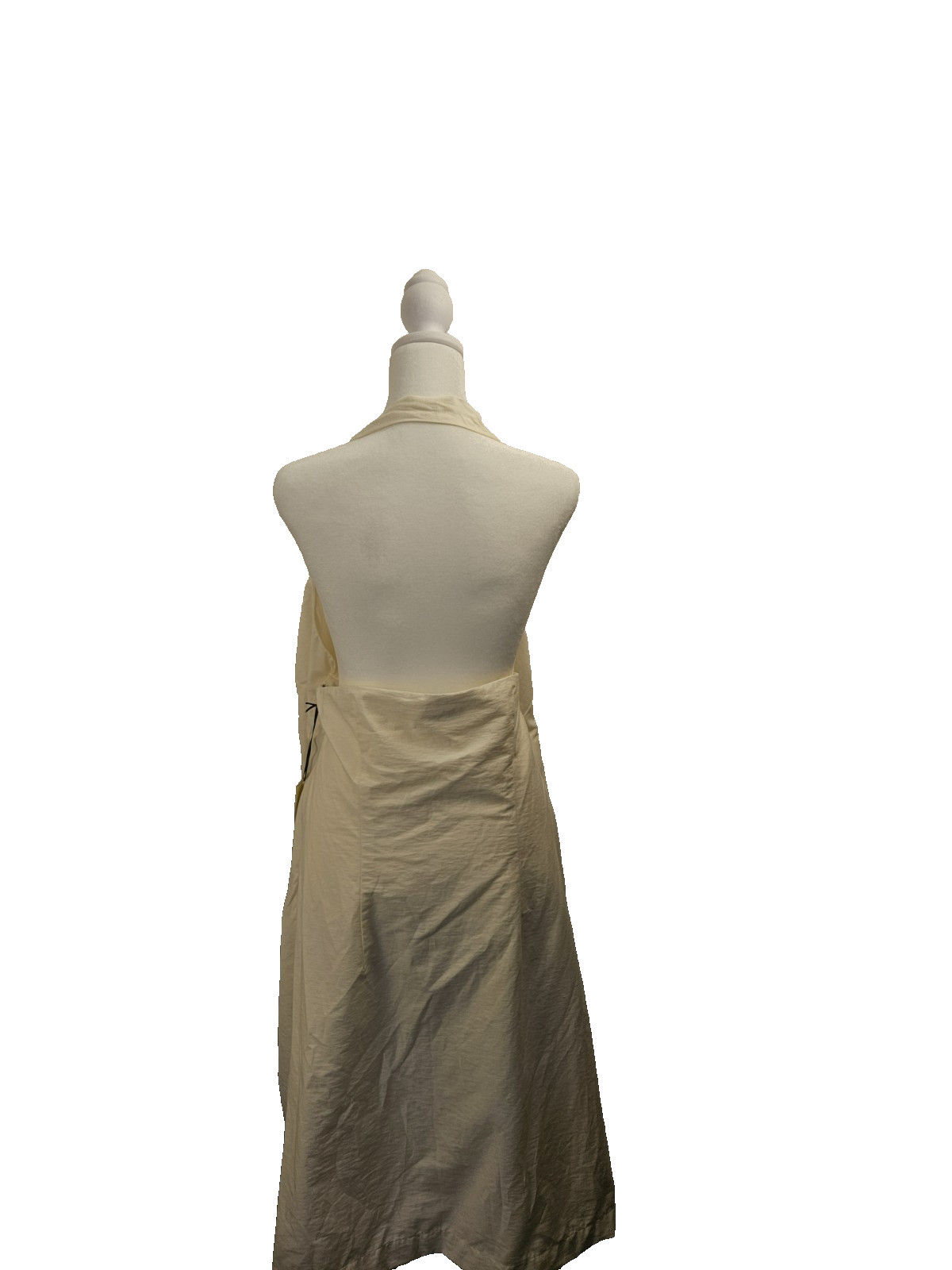 Jenee Naylor Future Collective size 18 cream knee high over shoulder dress
