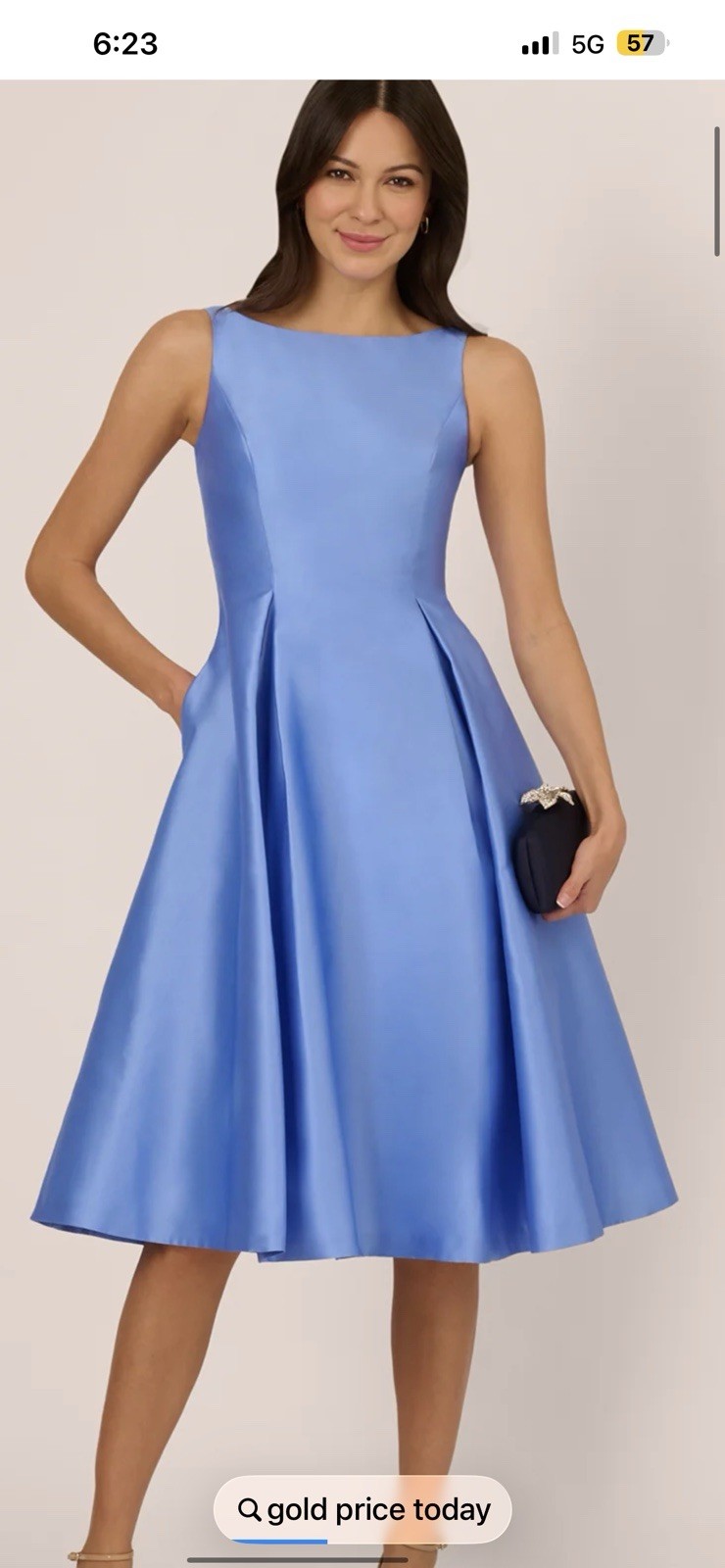ADRIANNA PAPELL DRESS/NEW WITH TAG/RETAIL$149/SIZE 10/MIKADO/FIT& FlARE