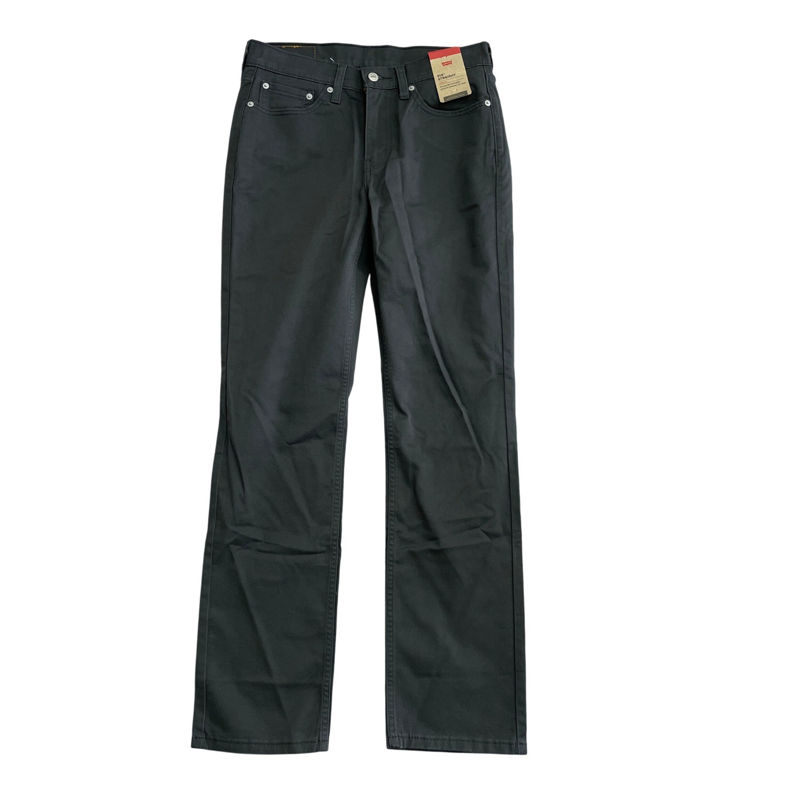 NEW Levi’s 514 Straight Chino Pants Men’s W30 L32 Dark Gray Stretch Original Fit