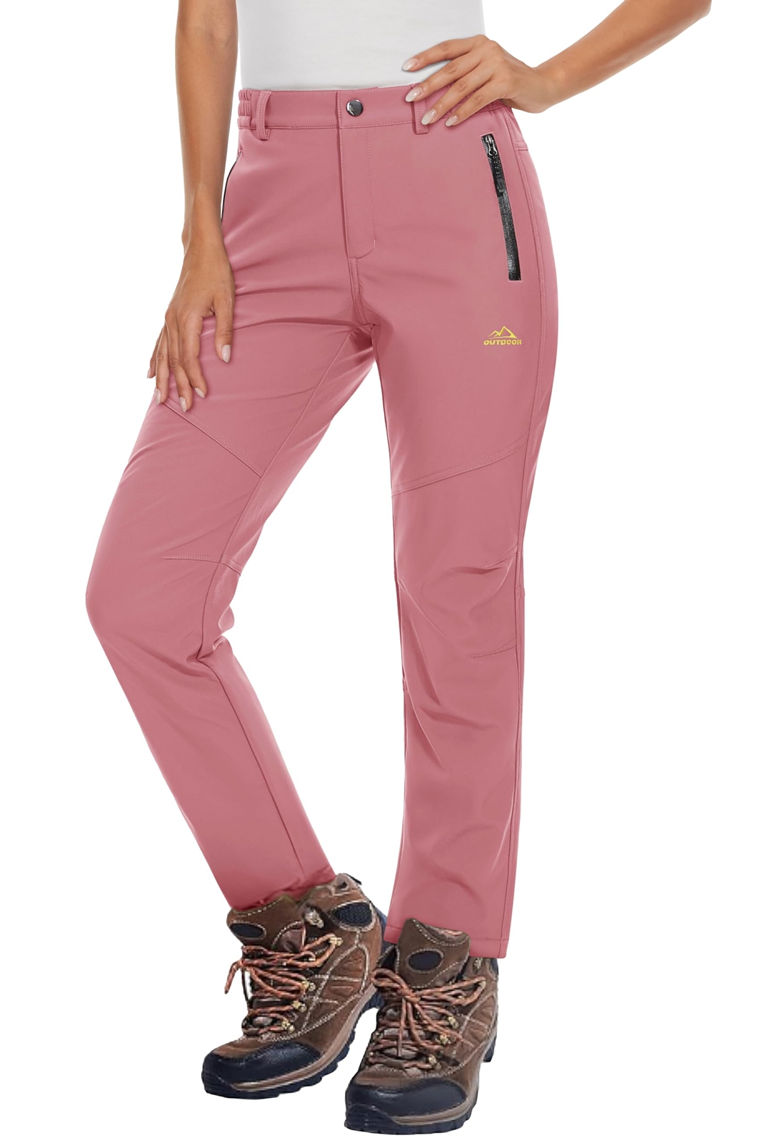 Womens Ski Snow Pants Waterproof Fleece Lined Outdoor Hiking Softshell Warm Pant