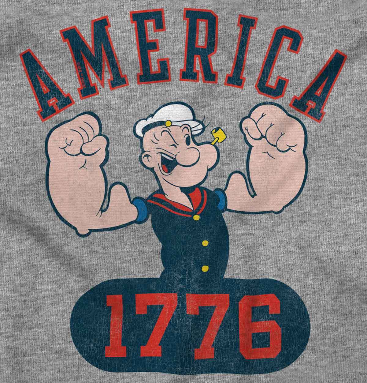 Popeye The Sailor Man America 1776 Graphic T Shirt Men or Women