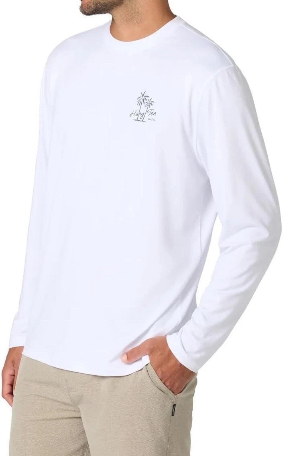 Hang Ten Men’s Long Sleeve Sun Tee, UPF 50+, Quick-dry fabric, Lightweight