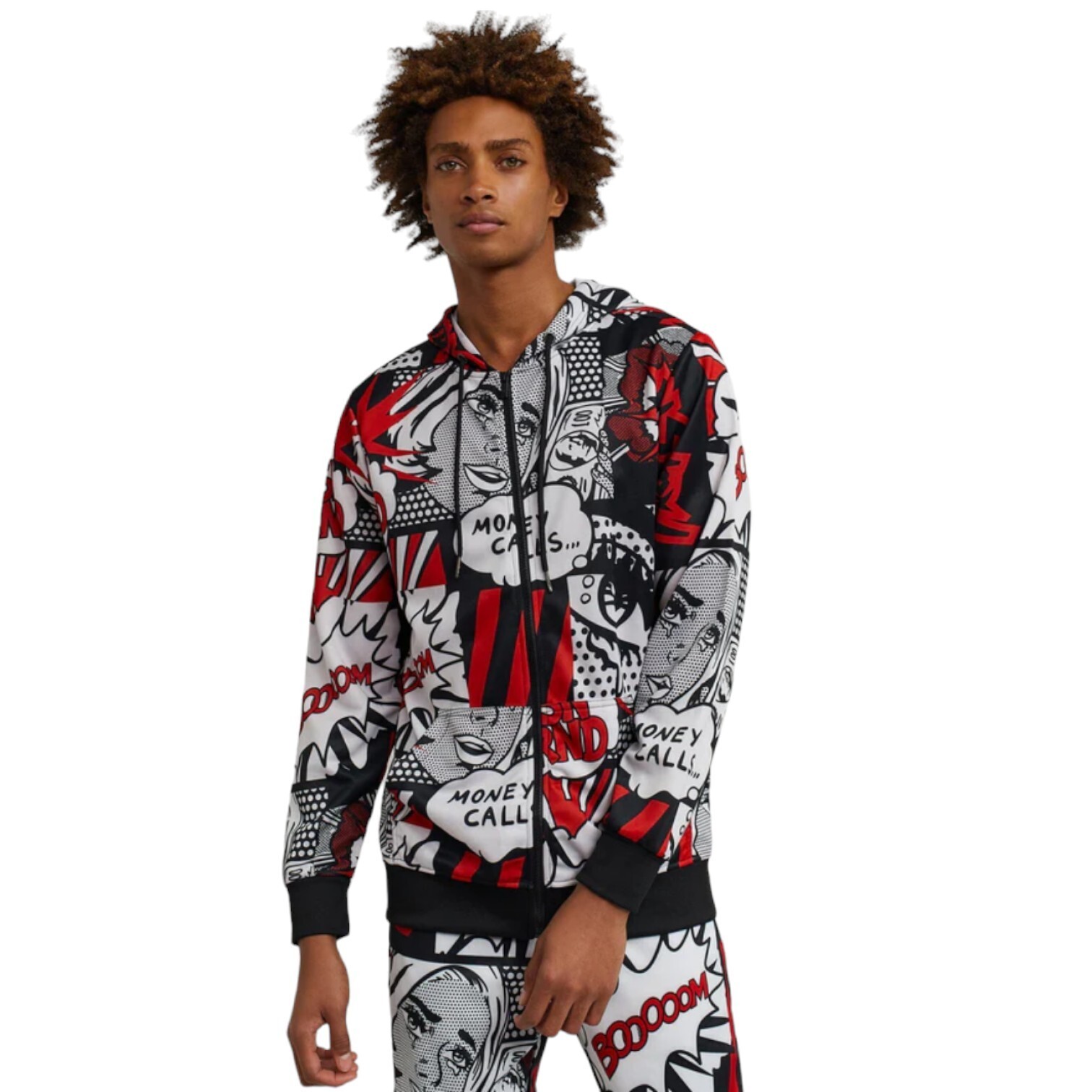 Reason Money Calls Comic Print Jacket Hoodie Sweater Men’s Size Medium