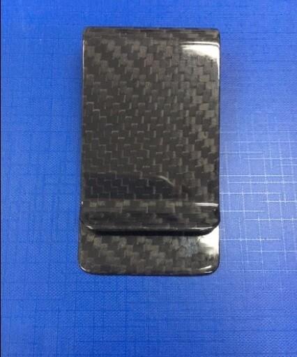 Real Genuine Carbon Fiber Money Clip Cash Credit Card Holder Wallet Glossy