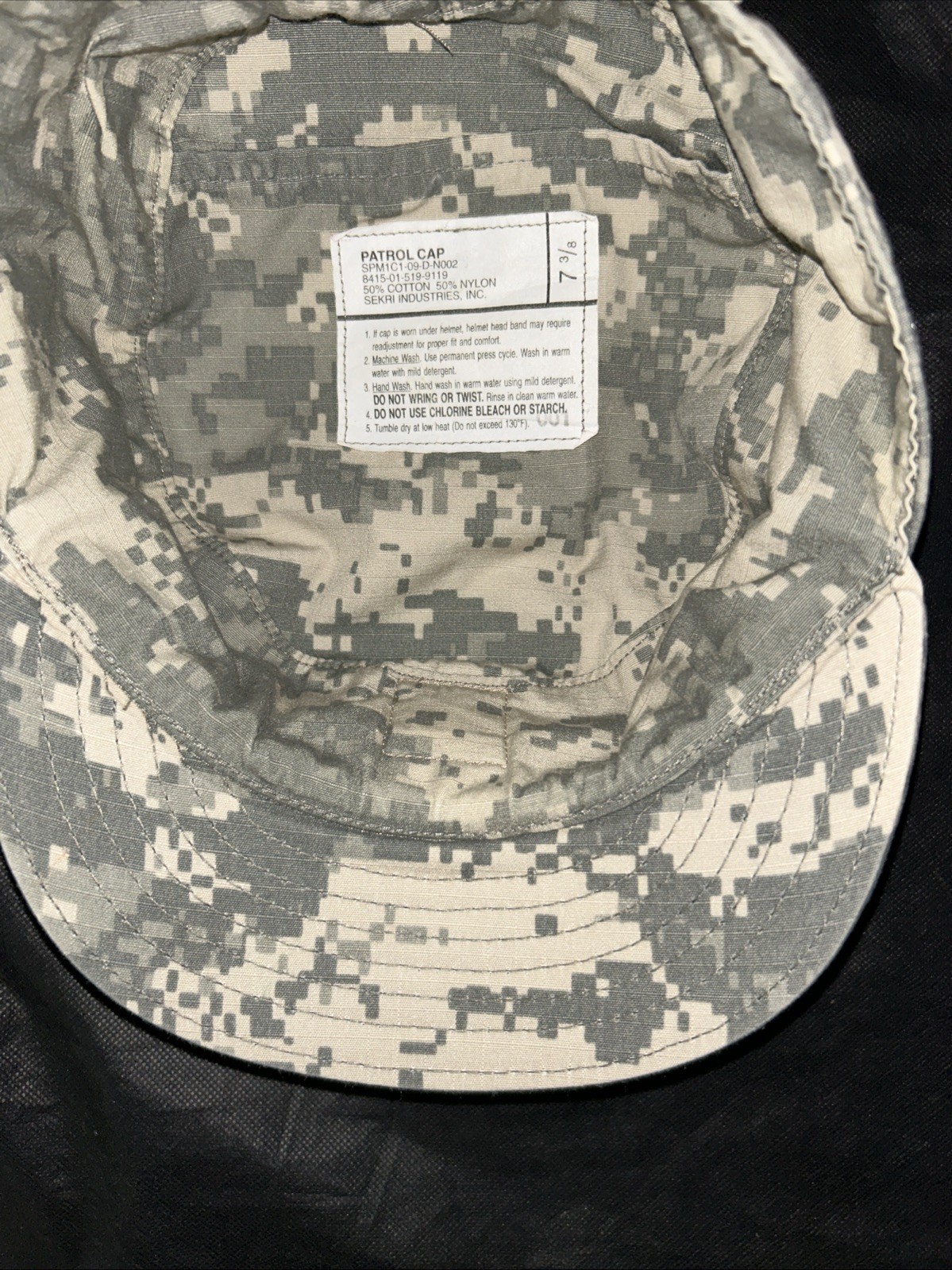 USGI ARMY PATROL CAP DIGITAL ACU UCP COMBAT UNIFORM HAT PC HEADGEAR (USED) Rank