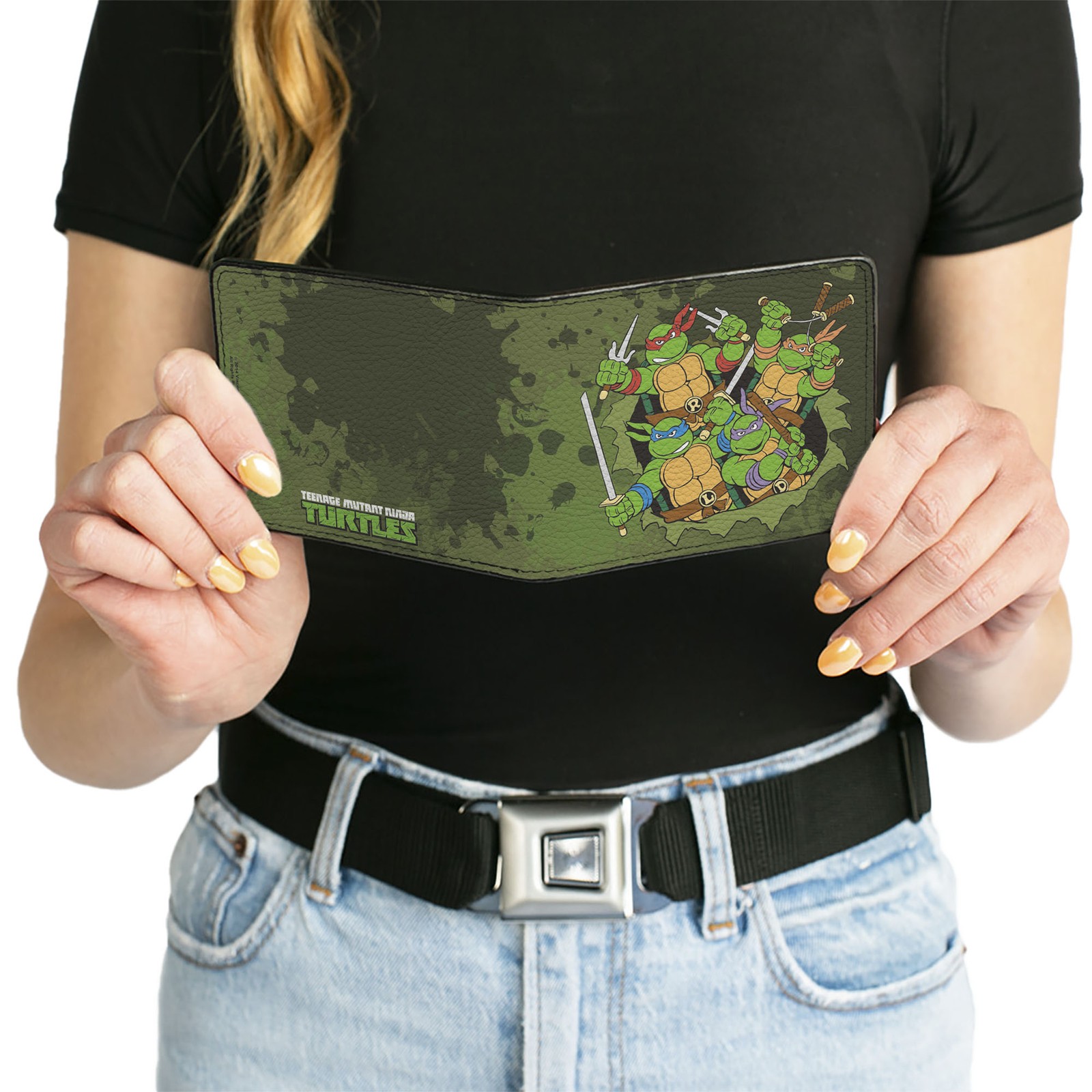 Bi-Fold Wallet Classic TMNT Turtles Battle Pose9 + TEENAGE MUTANT NINJA TURTLES