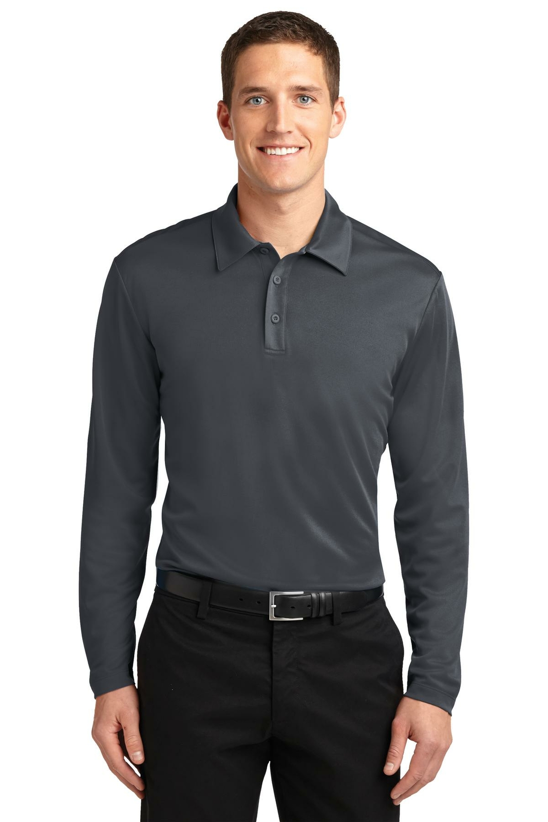 Port Authority K540LS Mens Long Sleeve Dri-Fit Silk Touch Performance Polo Shirt