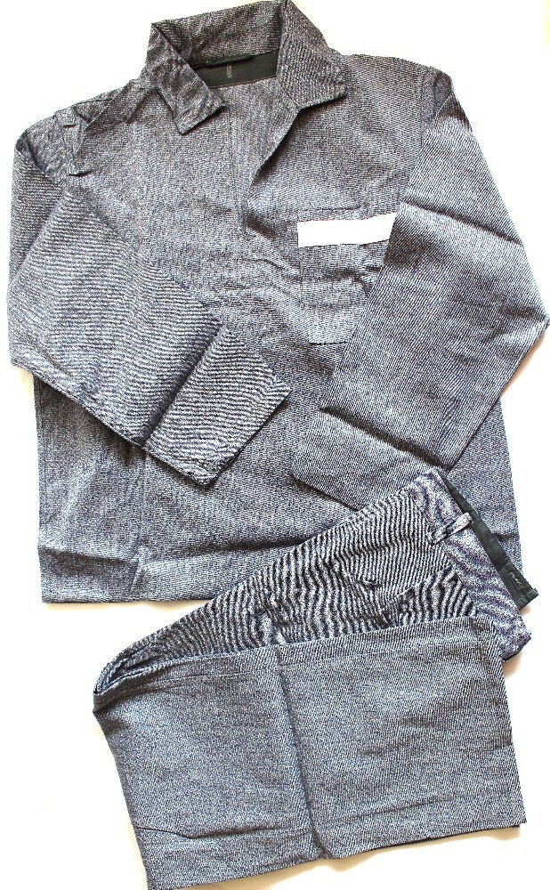 Vintage 1980 Soviet USSR Authentic Gray Navy Sailor Working Uniform 100% Cotton