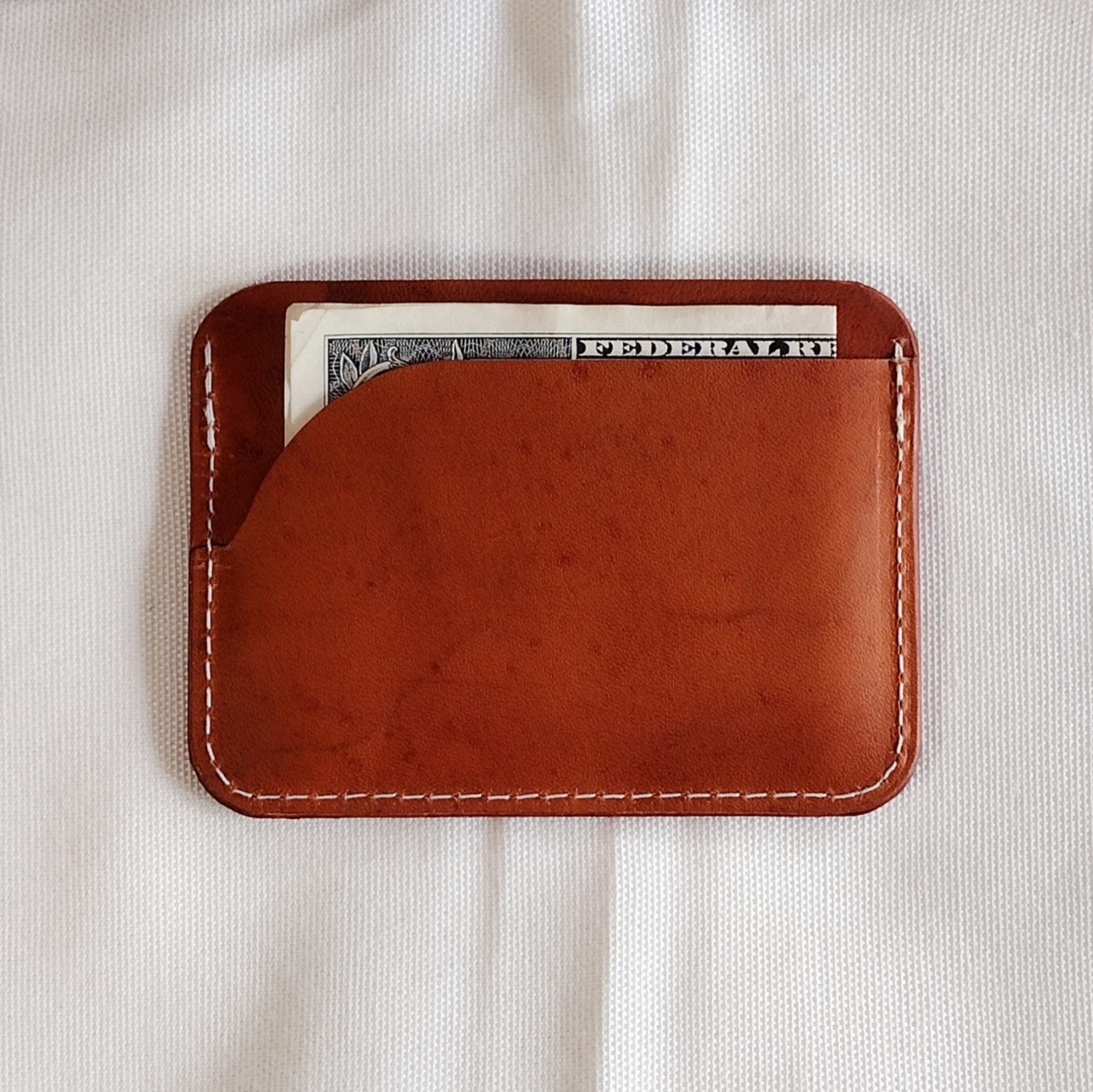 handmade 100% real leather card holder veg tan