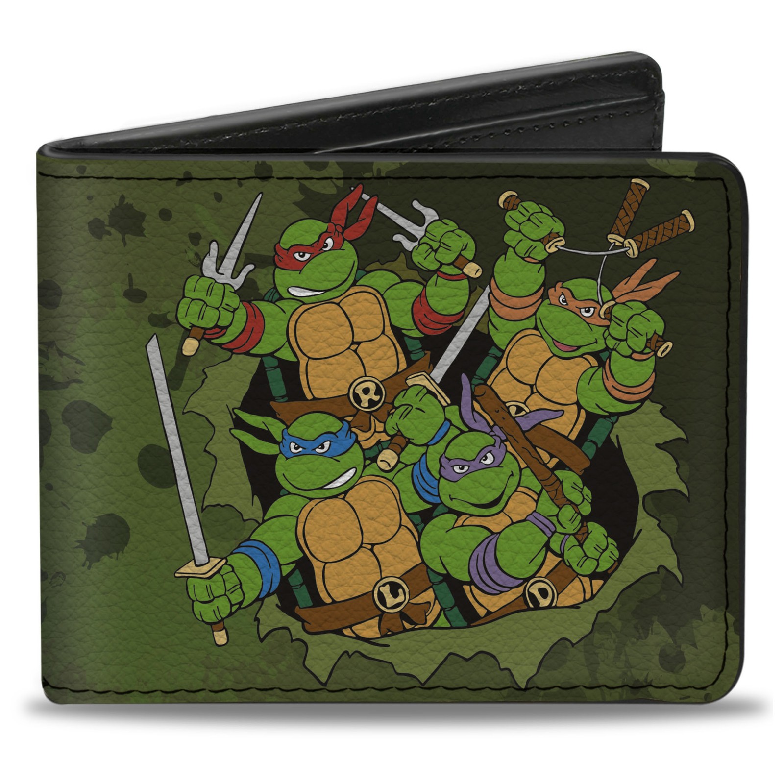 Bi-Fold Wallet Classic TMNT Turtles Battle Pose9 + TEENAGE MUTANT NINJA TURTLES