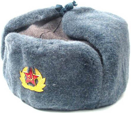 Soviet Army soldier surplus ushanka winter hat. Trapper Aviator Ear Flaps