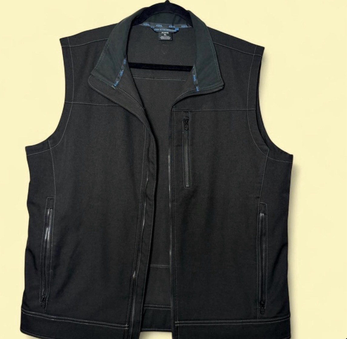 Kuhl Men’s Black Full-Zip Stand-Up Collar Vest w/ Pockets Size XL