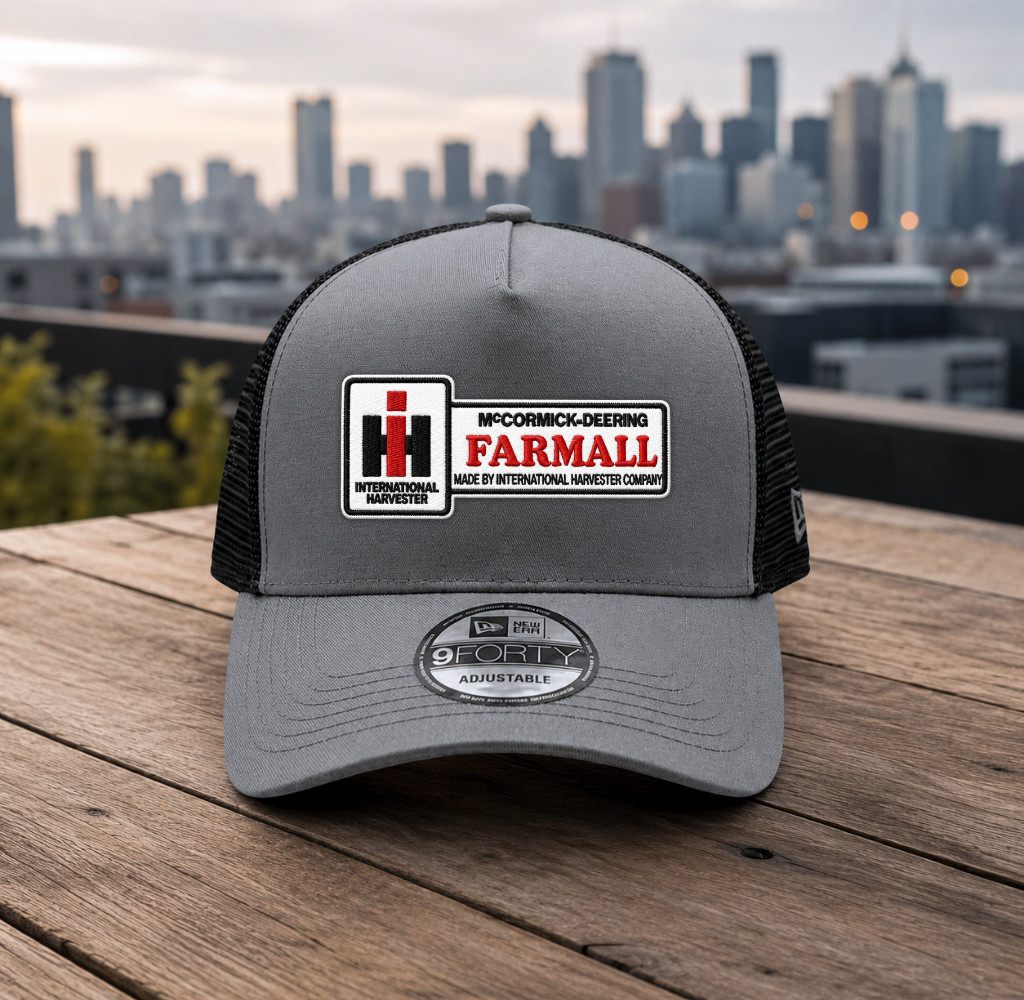 Vintage Farmall Tractors Gray Cap Adjustable Size Strap