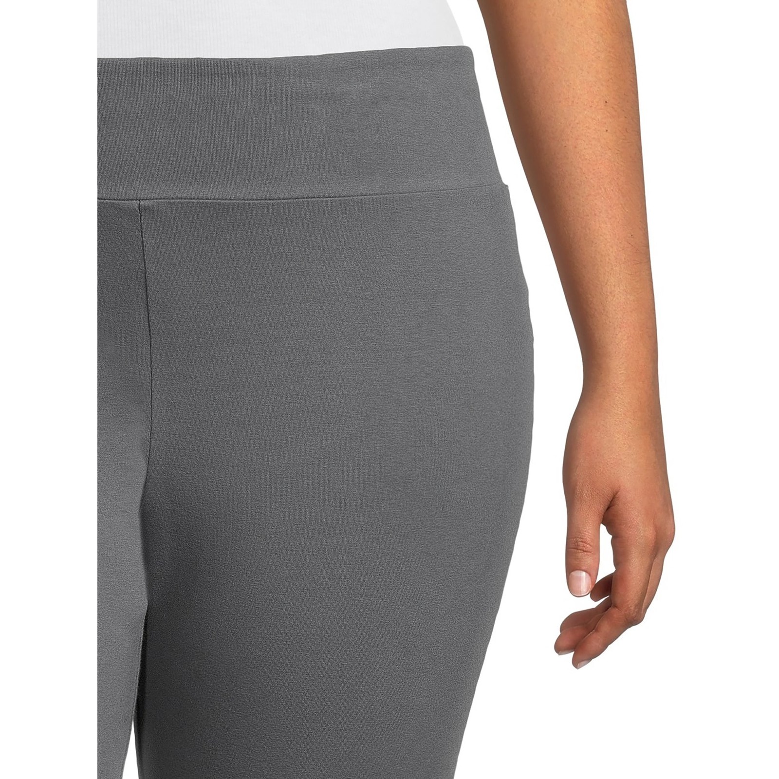 Terra & Sky Women’s Gray High Waist Ankle Length Leggings – Size: 4X (28W-30W)