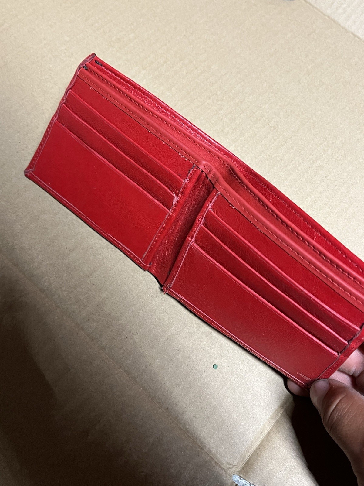 Red Non Brand Wallet Genuine Leather Men’s Wallet