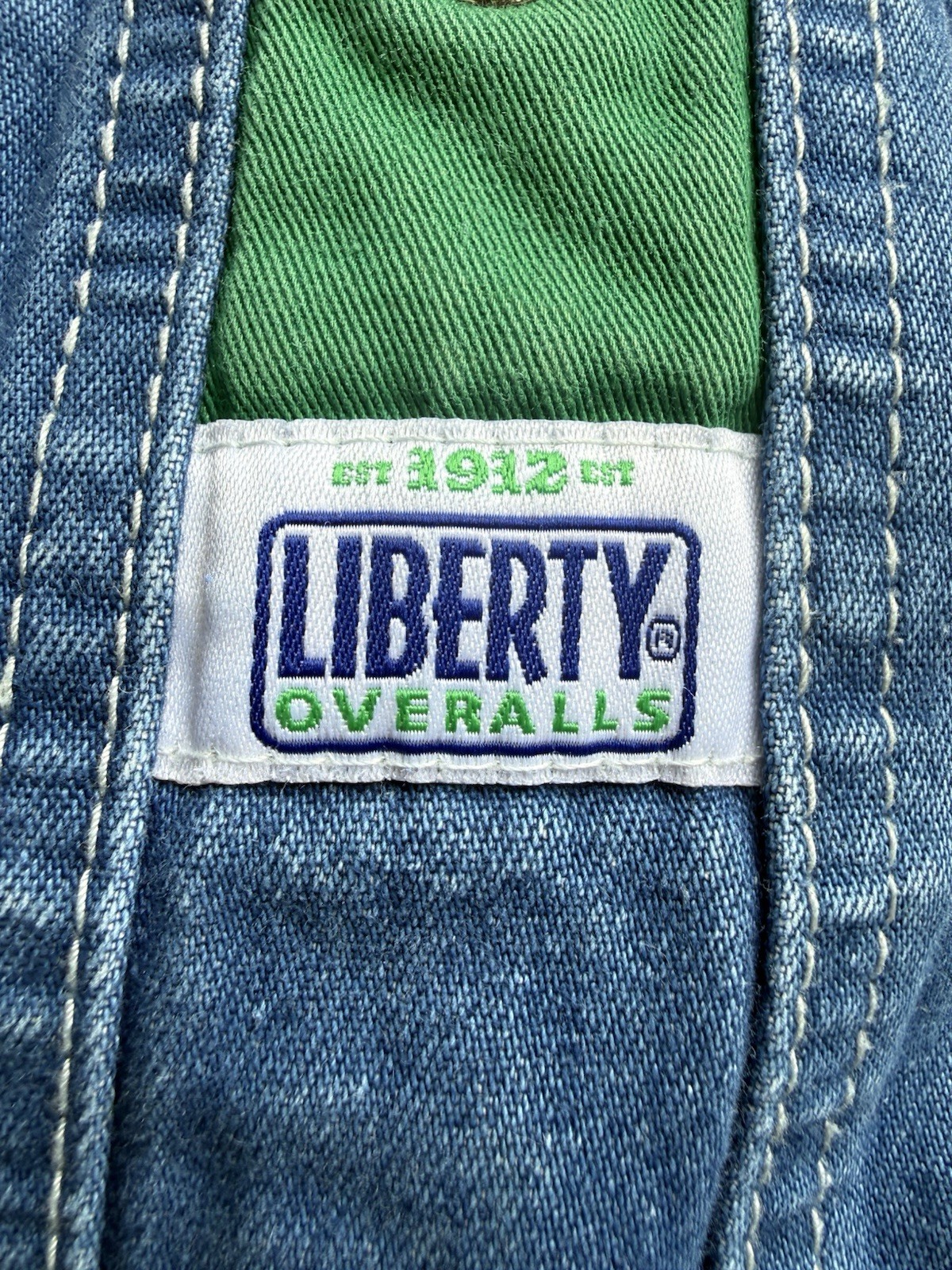 Liberty Bib Overalls Mens Size 32×32 Blue Denim Workwear Carpenter