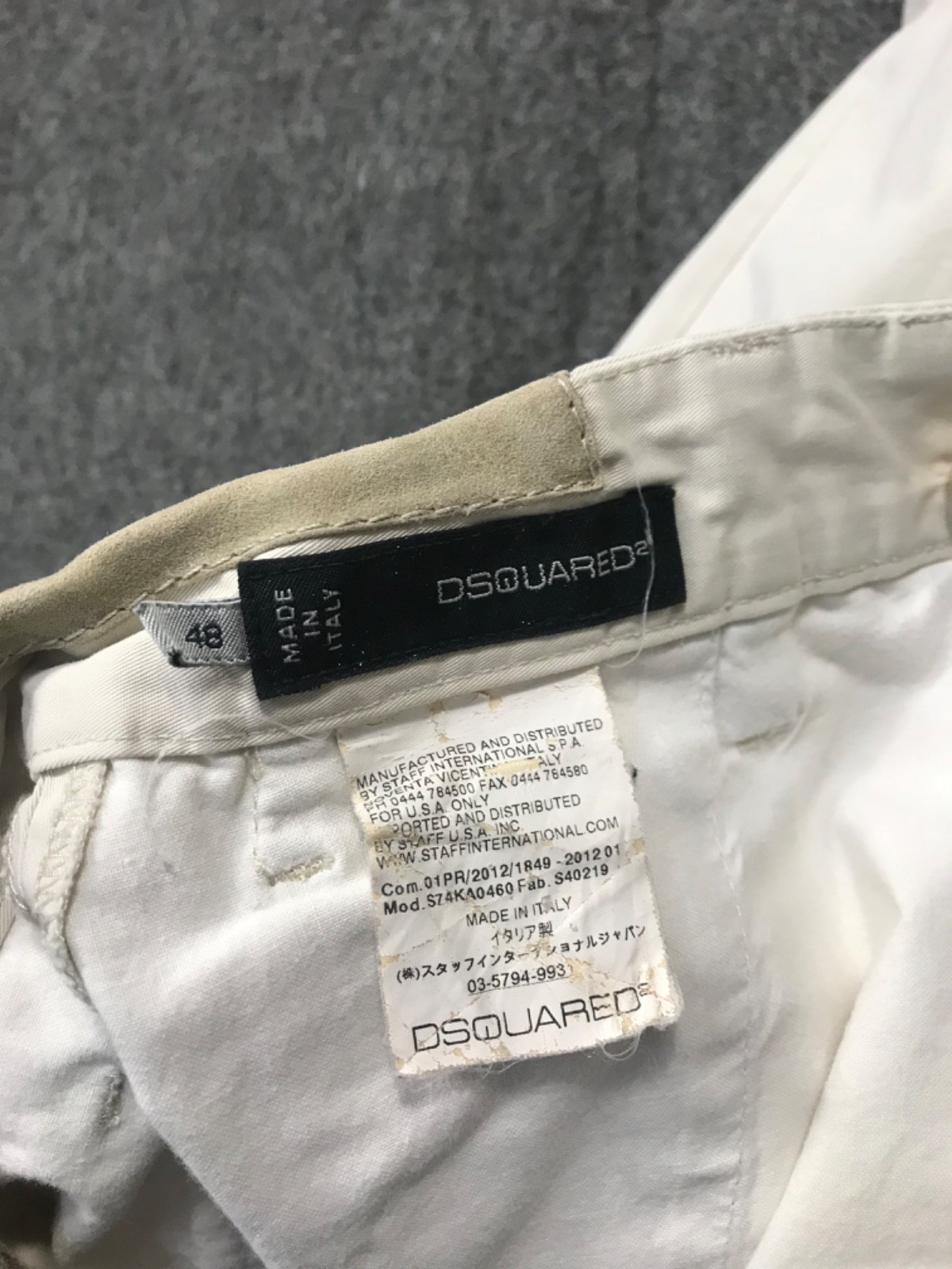 Dsquared2 Italian Designer Beige Chino Pant Slack Trouser Buttonfly 31 32 E720