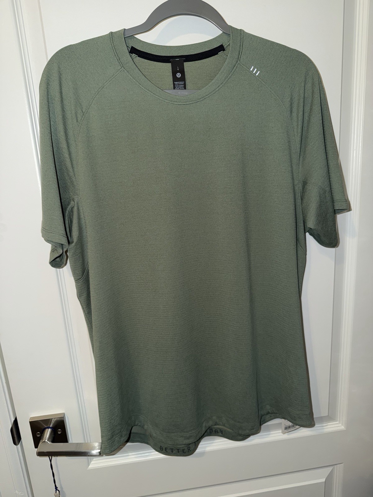 [Large] New Lululemon Men’s License To Train Shirt, Grey Eucalyptus / GREU